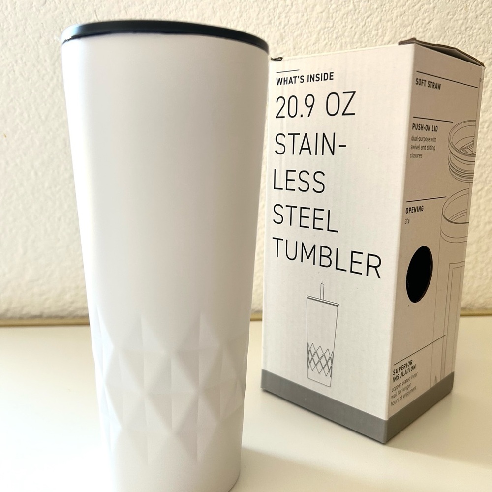 Stainless Steel Tumbler - White